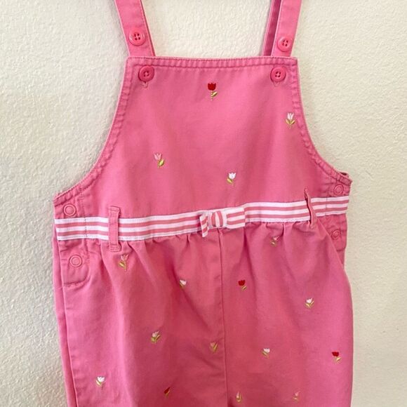 Y2K Gymboree Pink Floral Overalls - Picture 4 of 5